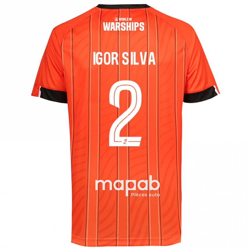 Férfi Labdarúgás Igor Silva #2 Narancs Hazai Jersey 2024/25 Mez Póló Ing