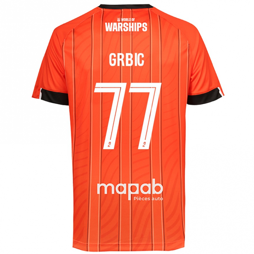 Férfi Labdarúgás Adrian Grbic #77 Narancs Hazai Jersey 2024/25 Mez Póló Ing