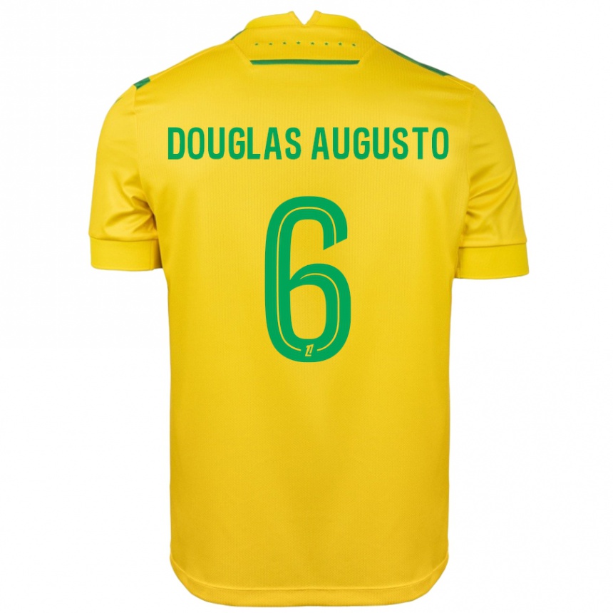 Férfi Labdarúgás Douglas Augusto #6 Sárga Zöld Hazai Jersey 2024/25 Mez Póló Ing