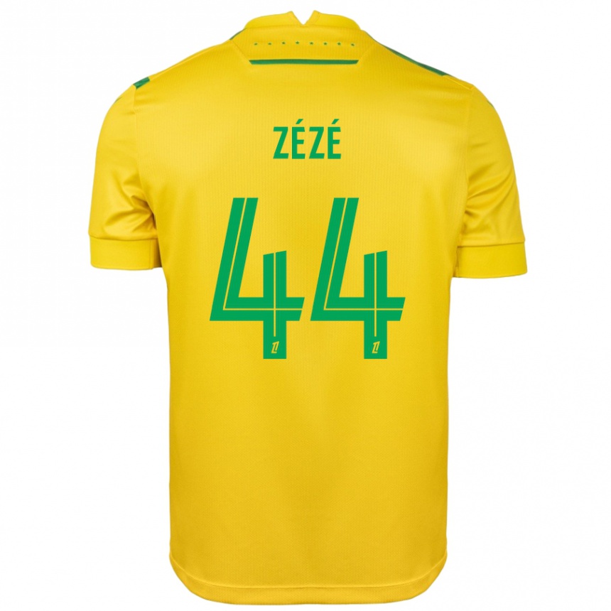 Férfi Labdarúgás Nathan Zézé #44 Sárga Zöld Hazai Jersey 2024/25 Mez Póló Ing