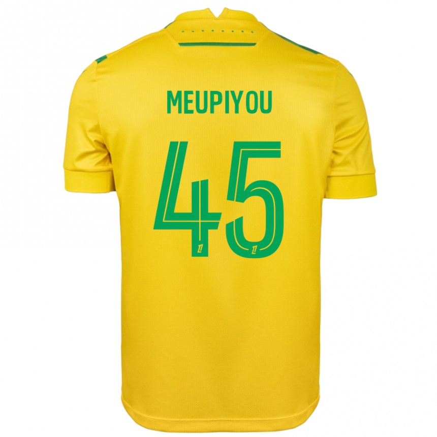 Férfi Labdarúgás Bastien Meupiyou #45 Sárga Zöld Hazai Jersey 2024/25 Mez Póló Ing