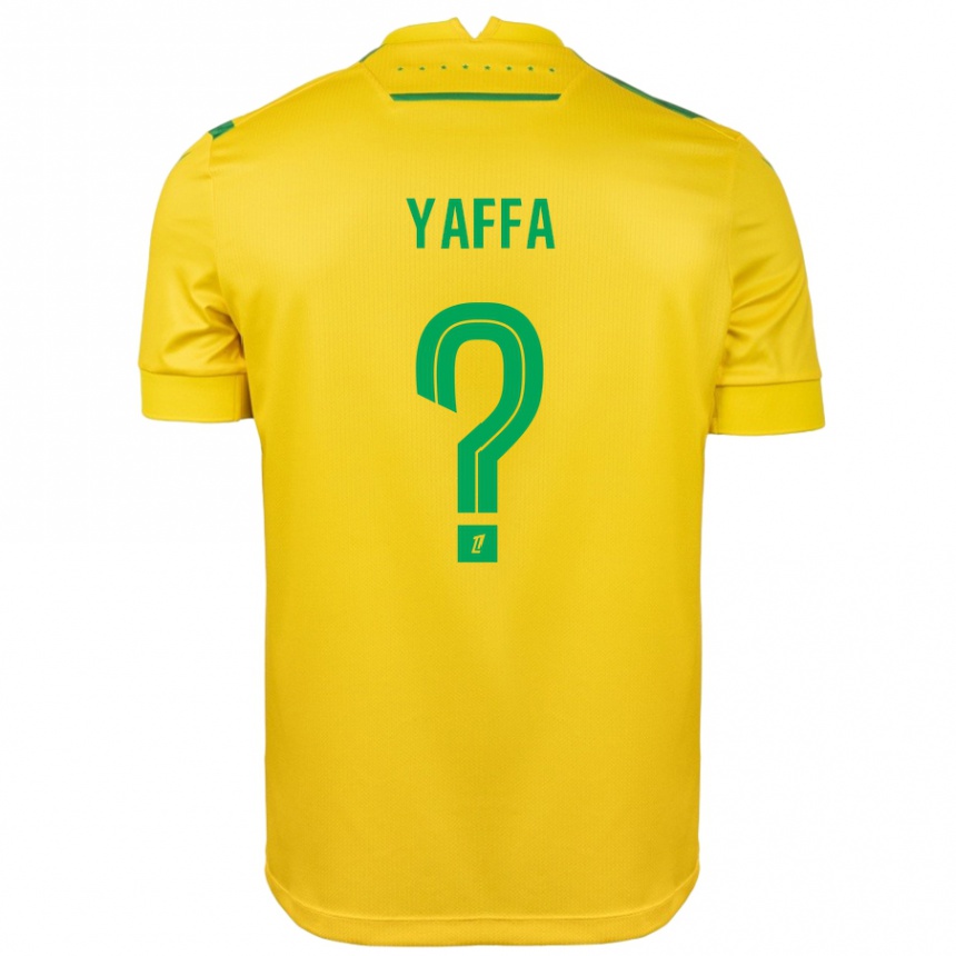 Férfi Labdarúgás Cheickné Yaffa #0 Sárga Zöld Hazai Jersey 2024/25 Mez Póló Ing