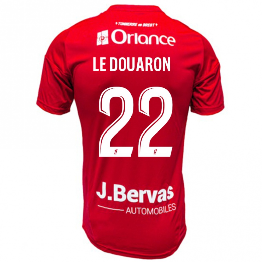 Férfi Labdarúgás Jérémy Le Douaron #22 Piros Fehér Hazai Jersey 2024/25 Mez Póló Ing