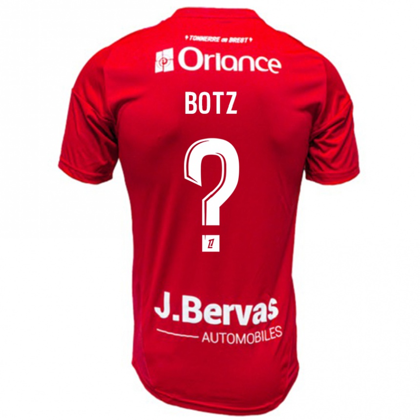 Férfi Labdarúgás Léo Botz #0 Piros Fehér Hazai Jersey 2024/25 Mez Póló Ing