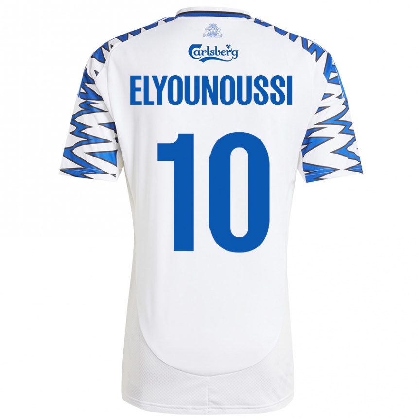 Férfi Labdarúgás Mohamed Elyounoussi #10 Fehér Ég Kék Hazai Jersey 2024/25 Mez Póló Ing