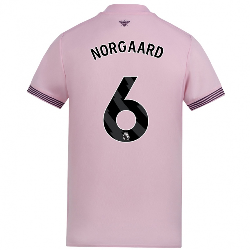 Férfi Labdarúgás Christian Nørgaard #6 Rózsaszín Idegenbeli Jersey 2024/25 Mez Póló Ing