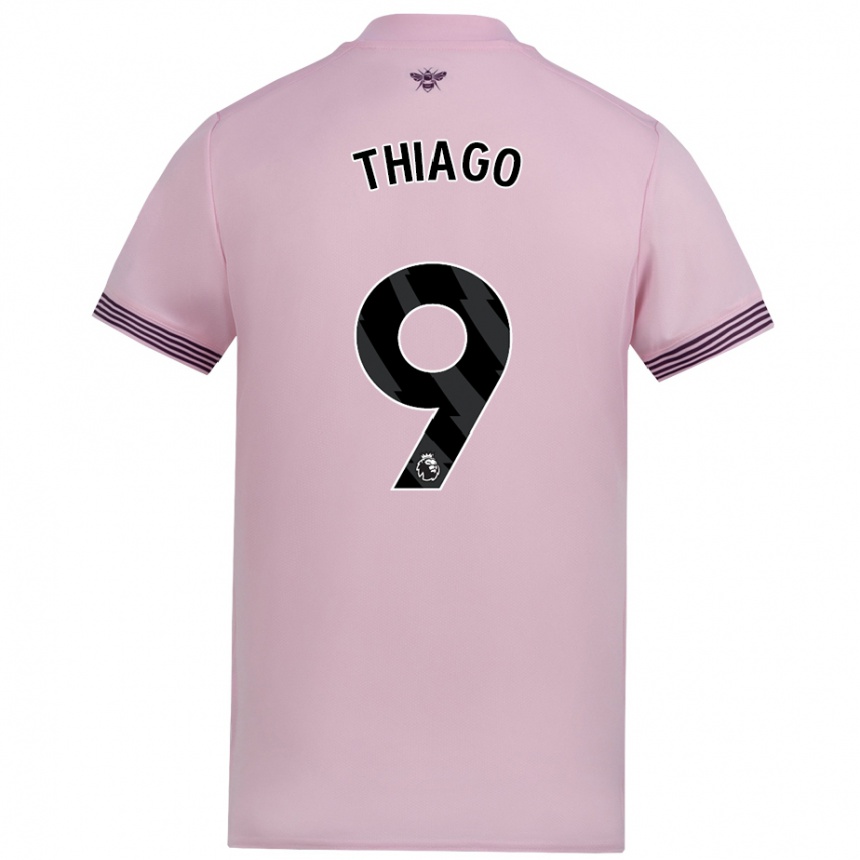 Férfi Labdarúgás Igor Thiago #9 Rózsaszín Idegenbeli Jersey 2024/25 Mez Póló Ing