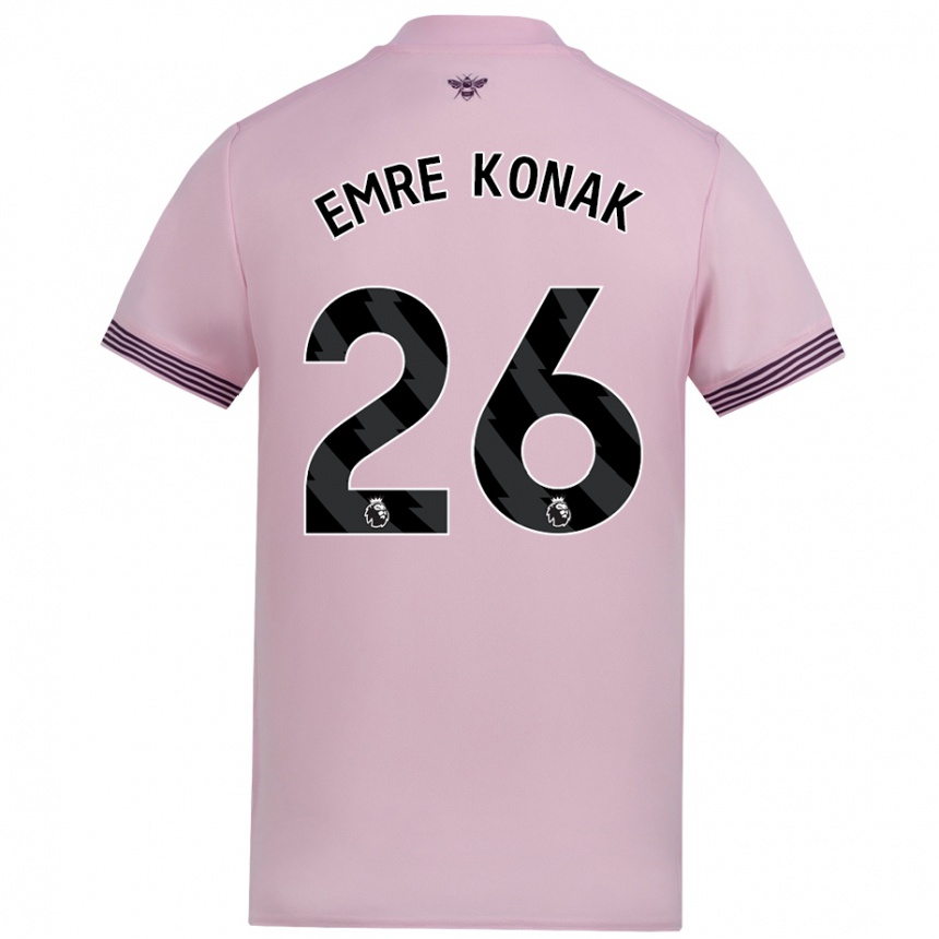 Férfi Labdarúgás Yunus Emre Konak #26 Rózsaszín Idegenbeli Jersey 2024/25 Mez Póló Ing