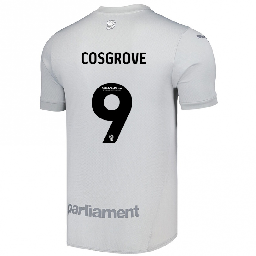 Férfi Labdarúgás Sam Cosgrove #9 Ezüstszürke Idegenbeli Jersey 2024/25 Mez Póló Ing