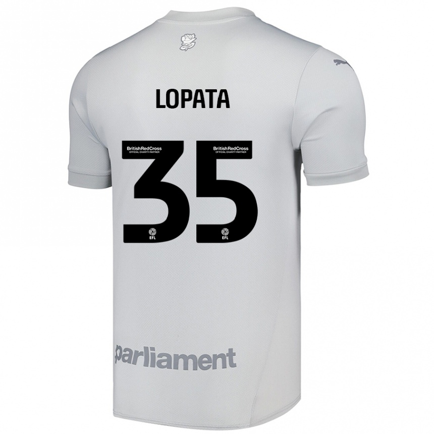 Férfi Labdarúgás Kacper Lopata #35 Ezüstszürke Idegenbeli Jersey 2024/25 Mez Póló Ing