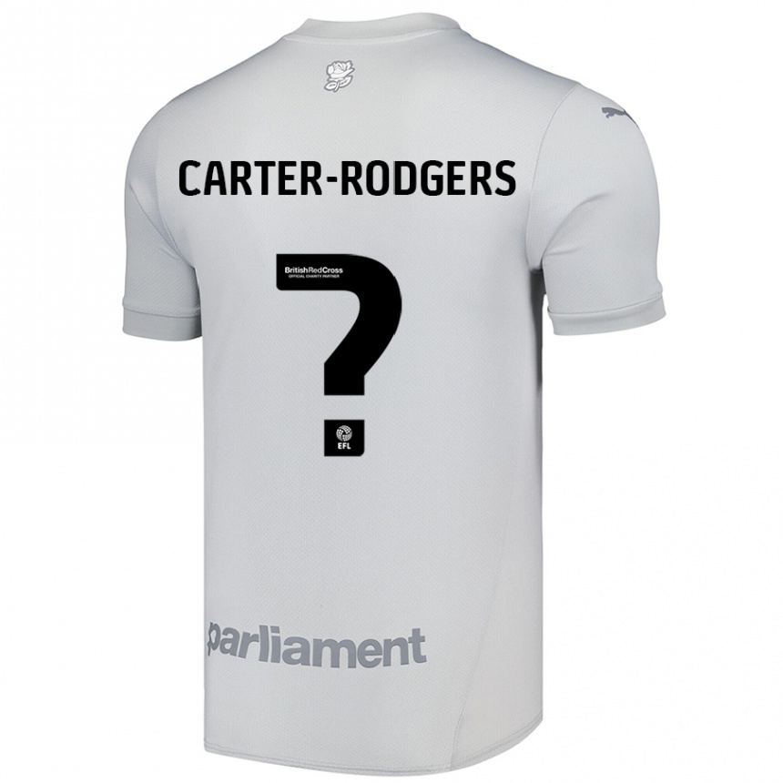 Férfi Labdarúgás Trent Carter-Rodgers #0 Ezüstszürke Idegenbeli Jersey 2024/25 Mez Póló Ing