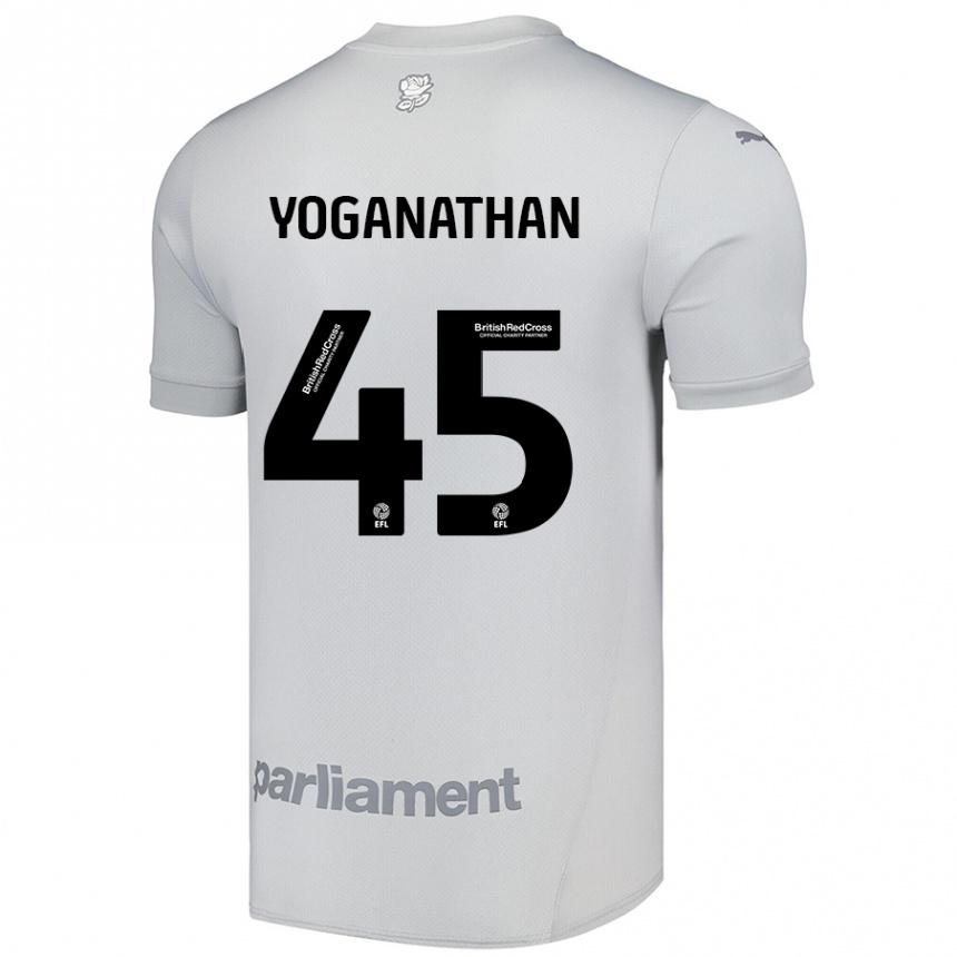 Férfi Labdarúgás Vimal Yoganathan #45 Ezüstszürke Idegenbeli Jersey 2024/25 Mez Póló Ing