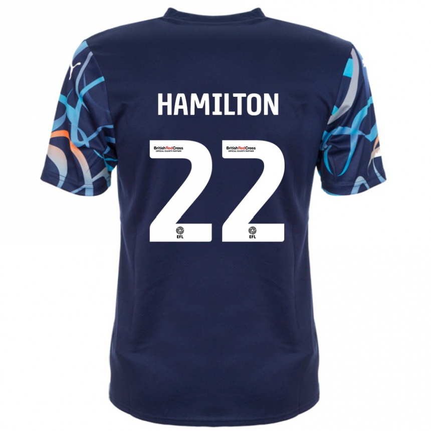 Férfi Labdarúgás Cj Hamilton #22 Sötétkék Idegenbeli Jersey 2024/25 Mez Póló Ing