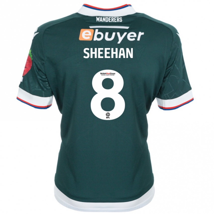 Férfi Labdarúgás Josh Sheehan #8 Sötétzöld Idegenbeli Jersey 2024/25 Mez Póló Ing