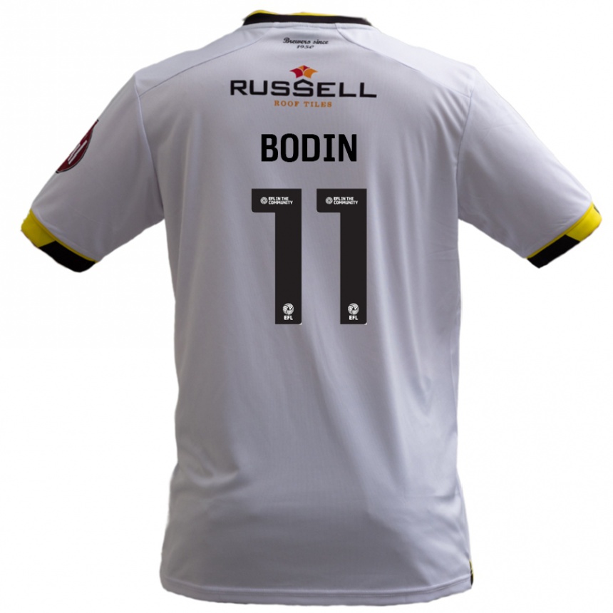 Férfi Labdarúgás Billy Bodin #11 Fehér Idegenbeli Jersey 2024/25 Mez Póló Ing