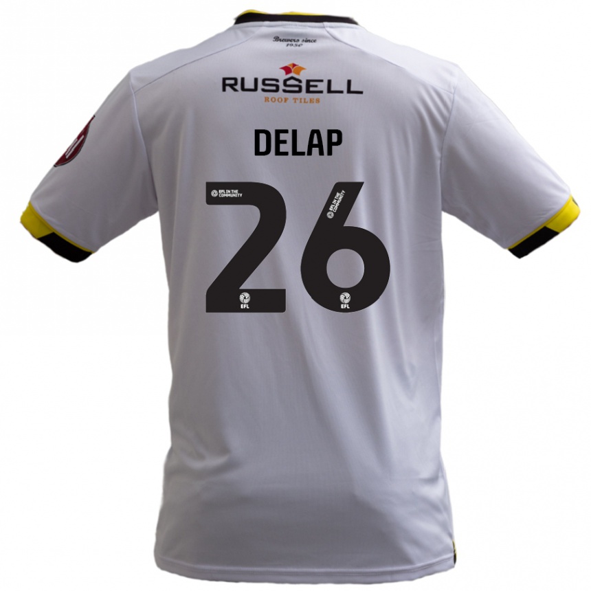 Férfi Labdarúgás Finn Delap #26 Fehér Idegenbeli Jersey 2024/25 Mez Póló Ing