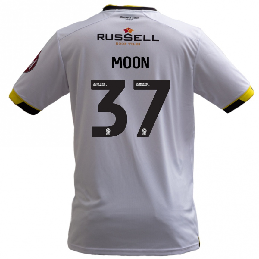 Férfi Labdarúgás Jasper Moon #37 Fehér Idegenbeli Jersey 2024/25 Mez Póló Ing