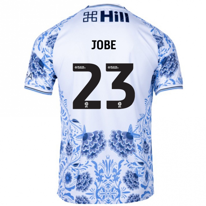 Férfi Labdarúgás Mamadou Jobe #23 Fehér Kék Idegenbeli Jersey 2024/25 Mez Póló Ing