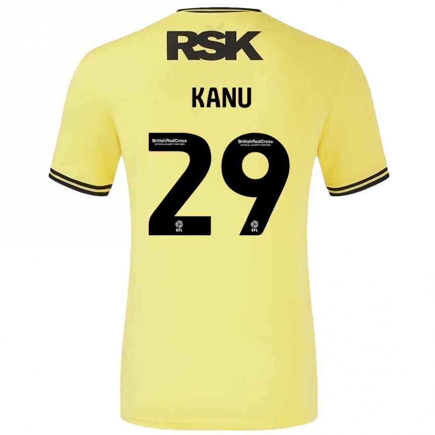 Férfi Labdarúgás Daniel Kanu #29 Sárga Fekete Idegenbeli Jersey 2024/25 Mez Póló Ing