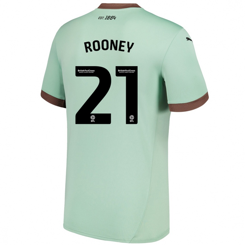 Férfi Labdarúgás Jake Rooney #21 Halványzöld Idegenbeli Jersey 2024/25 Mez Póló Ing