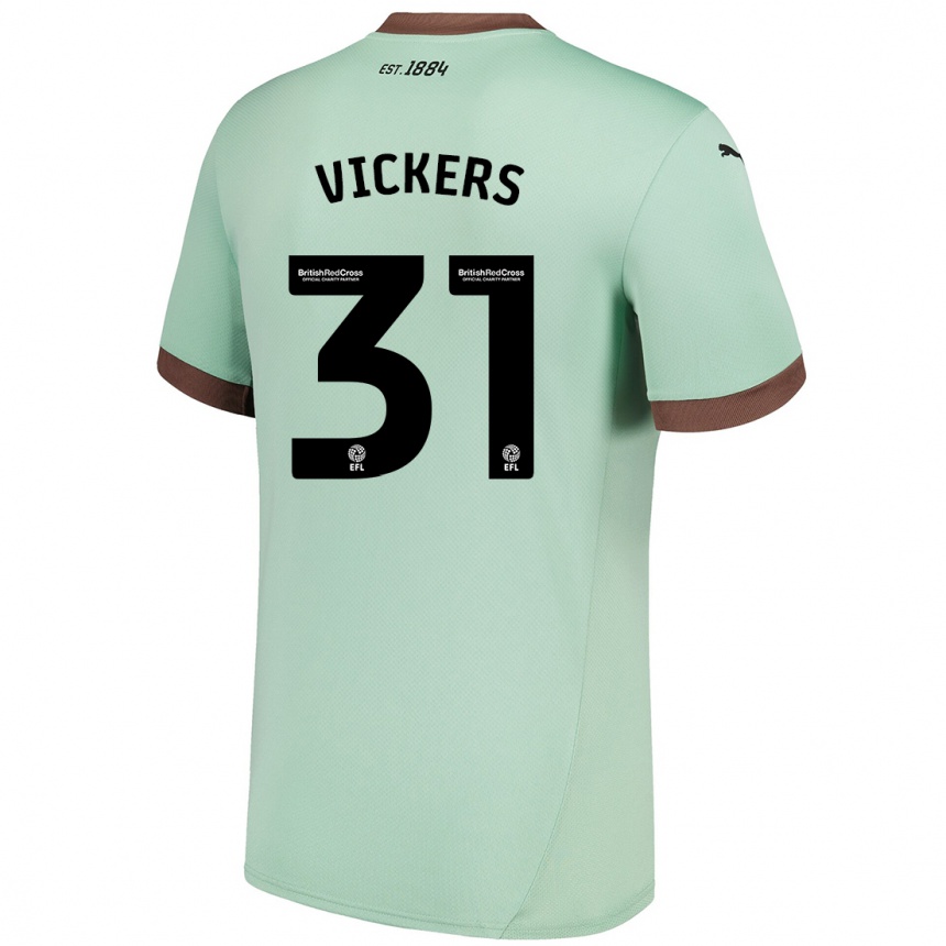 Férfi Labdarúgás Josh Vickers #31 Halványzöld Idegenbeli Jersey 2024/25 Mez Póló Ing