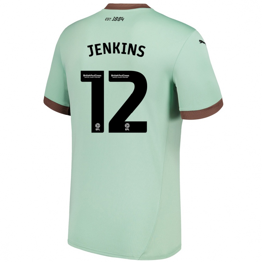 Férfi Labdarúgás Camille Jenkins #12 Halványzöld Idegenbeli Jersey 2024/25 Mez Póló Ing