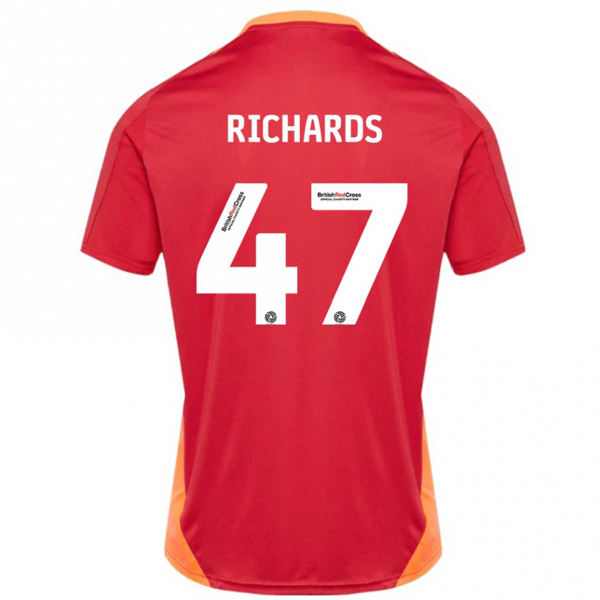 Férfi Labdarúgás Jake Richards #47 Kék Törtfehér Idegenbeli Jersey 2024/25 Mez Póló Ing