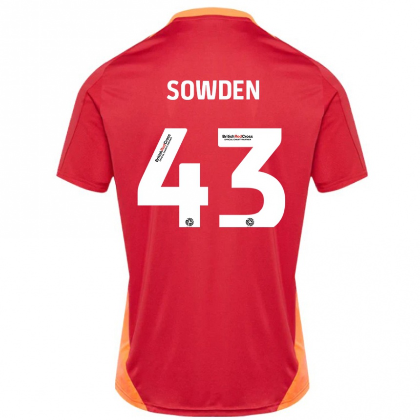 Férfi Labdarúgás Andrew Sowden #43 Kék Törtfehér Idegenbeli Jersey 2024/25 Mez Póló Ing