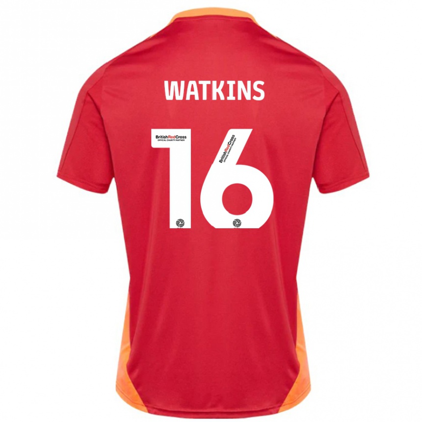 Férfi Labdarúgás Zoe Watkins #16 Kék Törtfehér Idegenbeli Jersey 2024/25 Mez Póló Ing