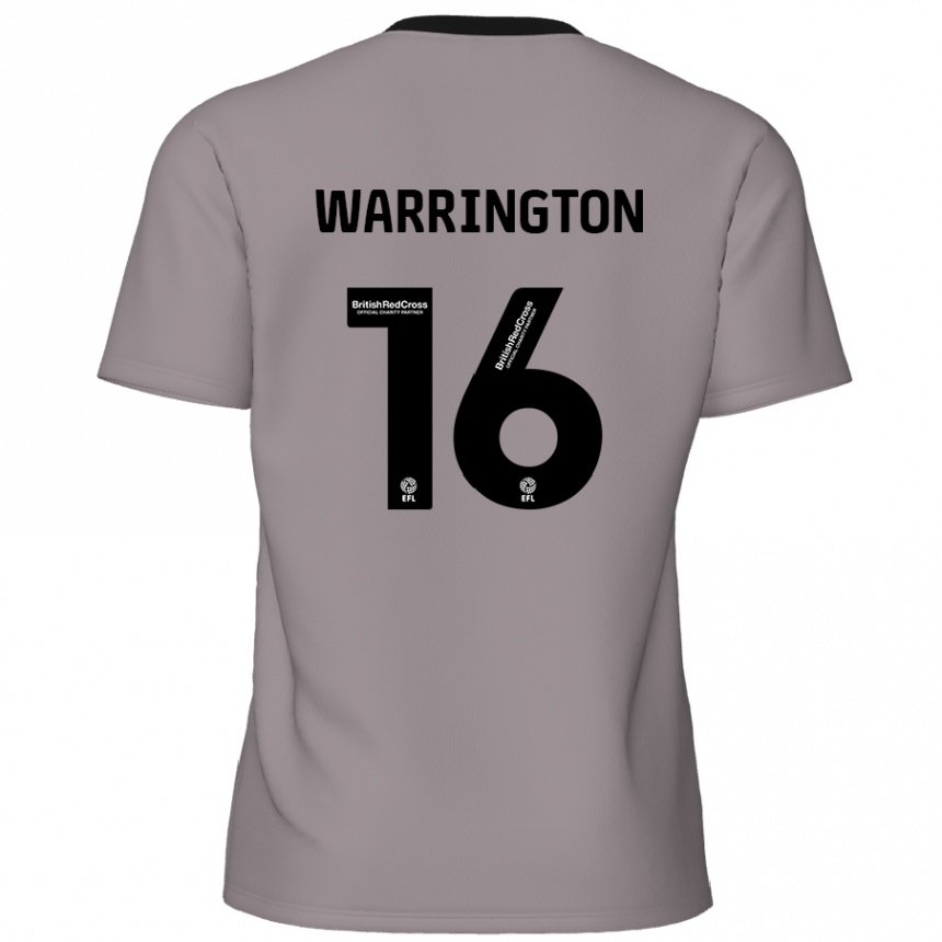 Férfi Labdarúgás Lewis Warrington #16 Szürke Idegenbeli Jersey 2024/25 Mez Póló Ing