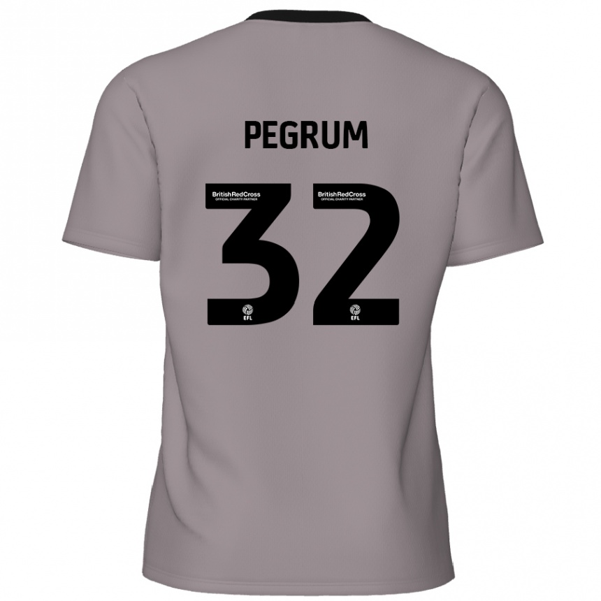 Férfi Labdarúgás Charlie Pegrum #32 Szürke Idegenbeli Jersey 2024/25 Mez Póló Ing