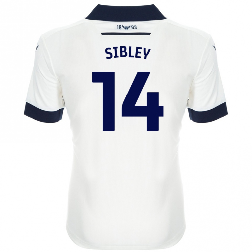 Férfi Labdarúgás Louie Sibley #14 Fehér Sötétkék Idegenbeli Jersey 2024/25 Mez Póló Ing