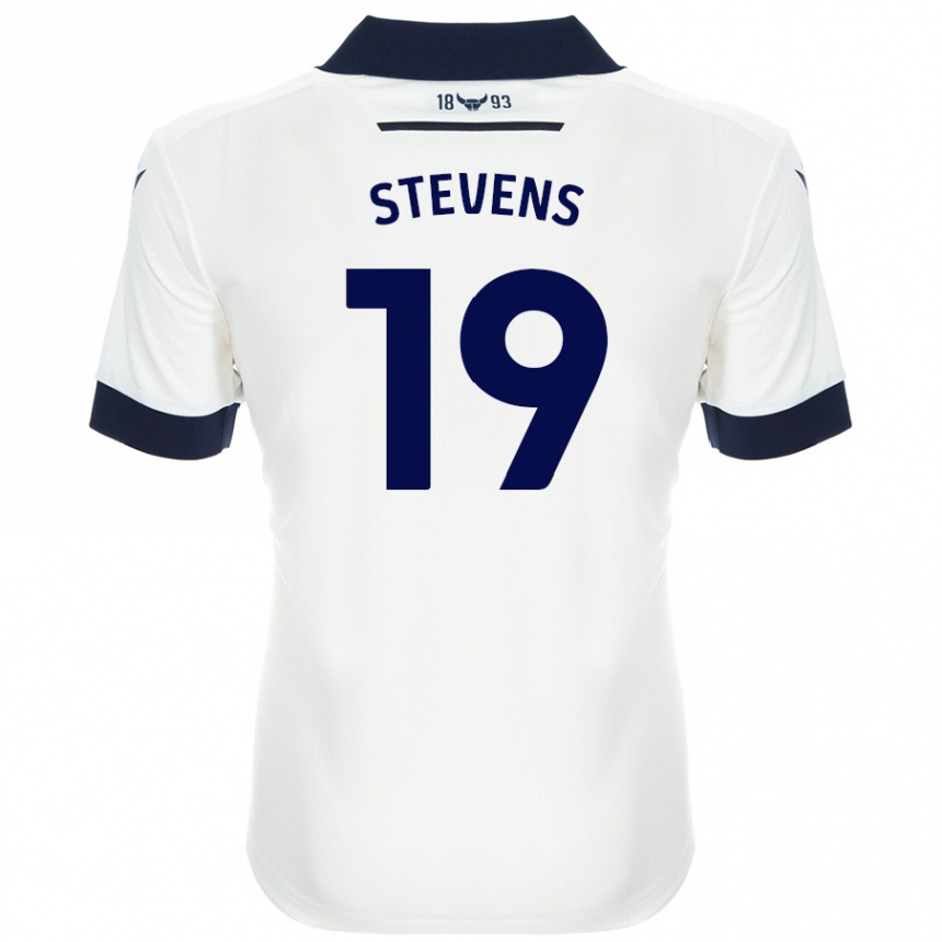 Férfi Labdarúgás Lily Stevens #19 Fehér Sötétkék Idegenbeli Jersey 2024/25 Mez Póló Ing