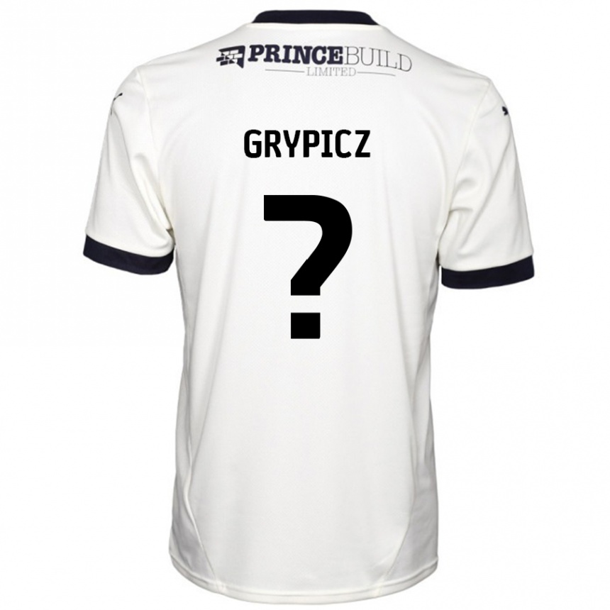 Férfi Labdarúgás Brandon Grypicz #0 Törtfehér Fekete Idegenbeli Jersey 2024/25 Mez Póló Ing