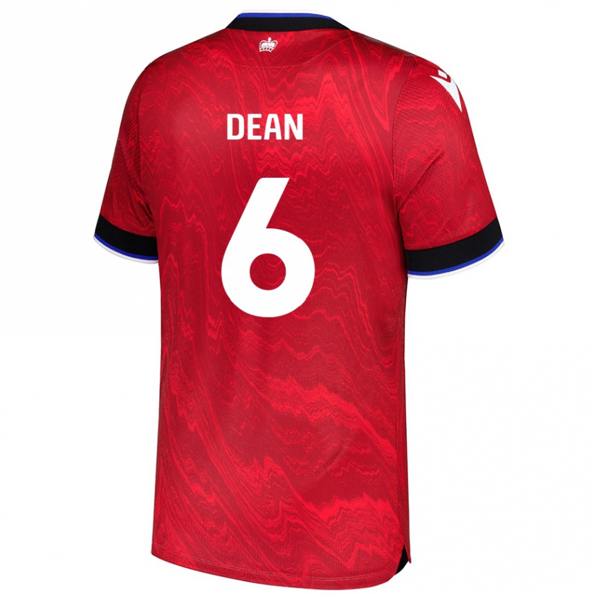 Férfi Labdarúgás Harlee Dean #6 Piros Fekete Idegenbeli Jersey 2024/25 Mez Póló Ing