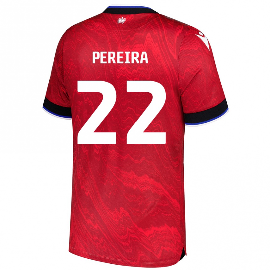 Férfi Labdarúgás Joel Pereira #22 Piros Fekete Idegenbeli Jersey 2024/25 Mez Póló Ing