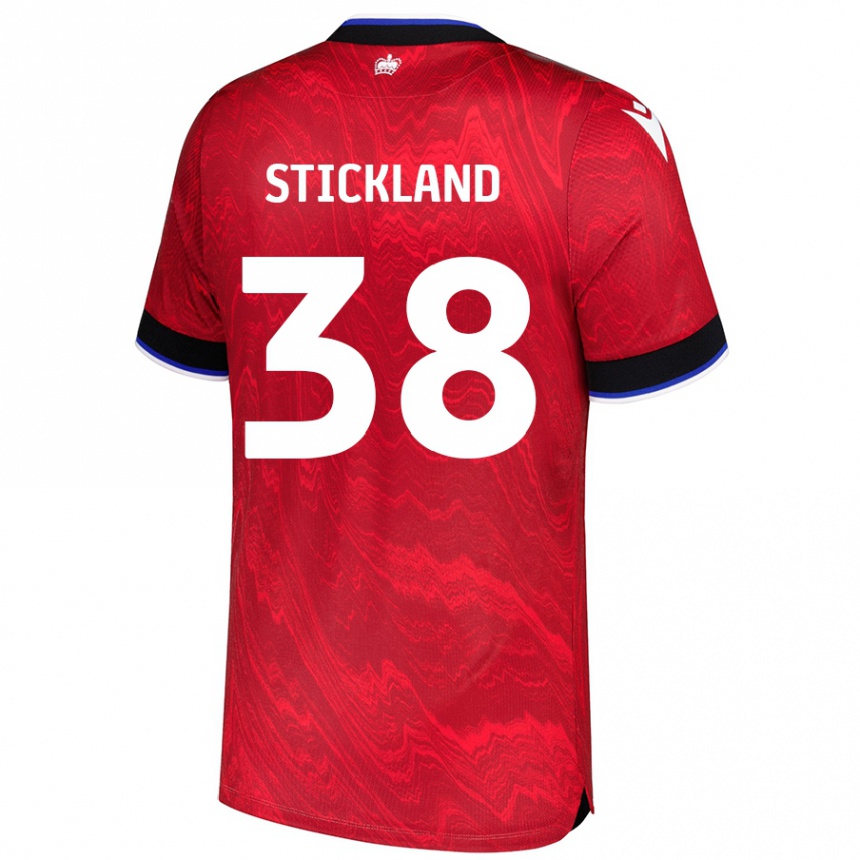 Férfi Labdarúgás Michael Stickland #38 Piros Fekete Idegenbeli Jersey 2024/25 Mez Póló Ing