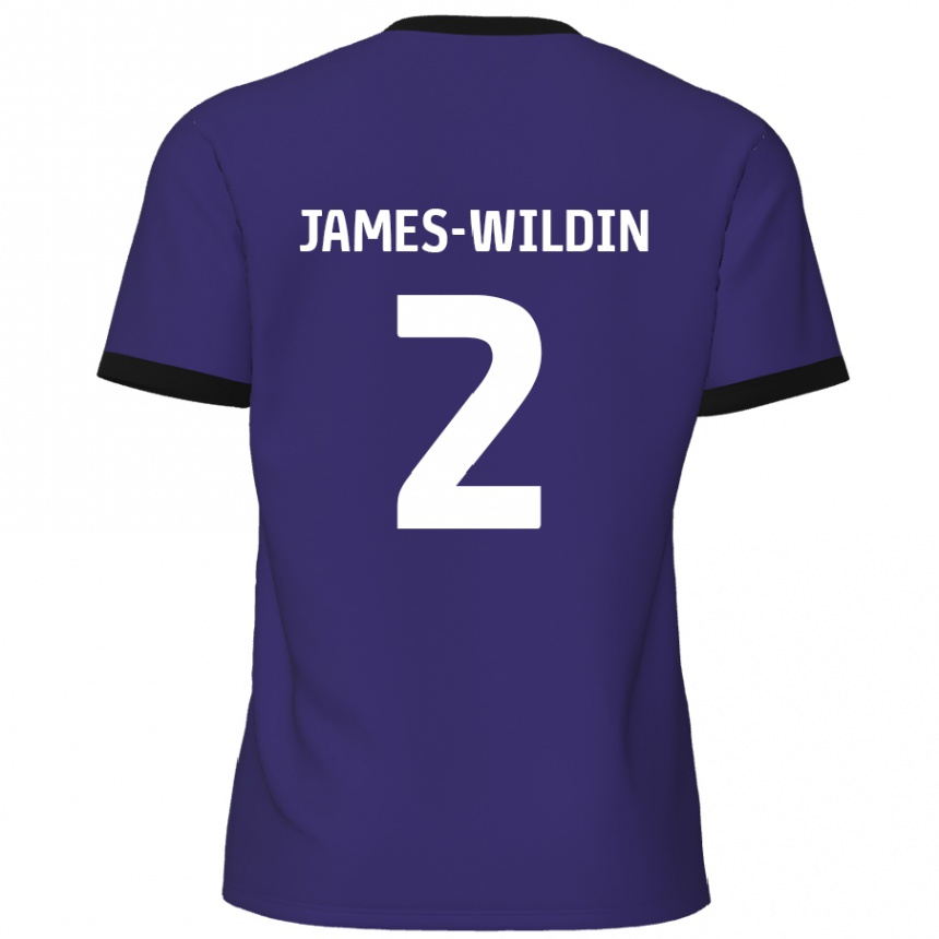 Férfi Labdarúgás Luther James-Wildin #2 Lila Idegenbeli Jersey 2024/25 Mez Póló Ing