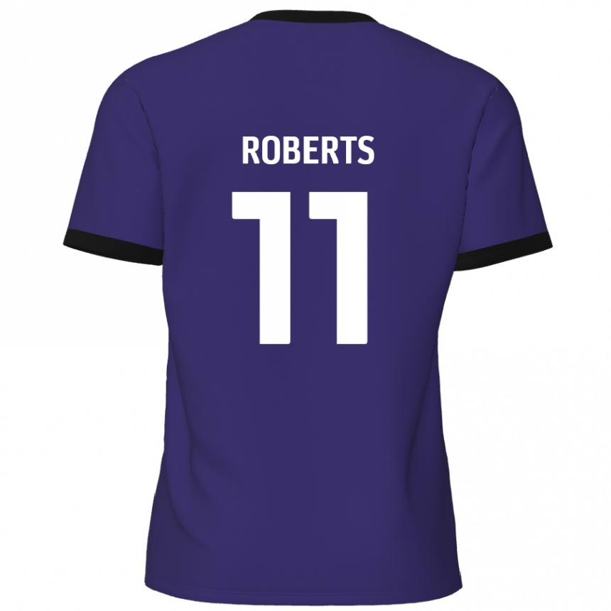 Férfi Labdarúgás Jordan Roberts #11 Lila Idegenbeli Jersey 2024/25 Mez Póló Ing