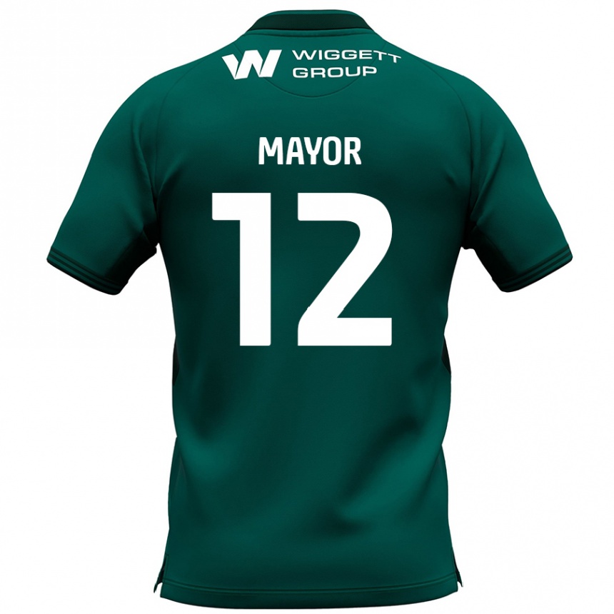 Férfi Labdarúgás Adam Mayor #12 Zöld Idegenbeli Jersey 2024/25 Mez Póló Ing