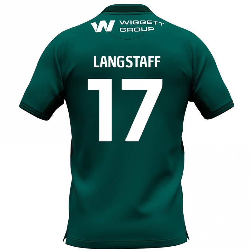 Férfi Labdarúgás Macaulay Langstaff #17 Zöld Idegenbeli Jersey 2024/25 Mez Póló Ing