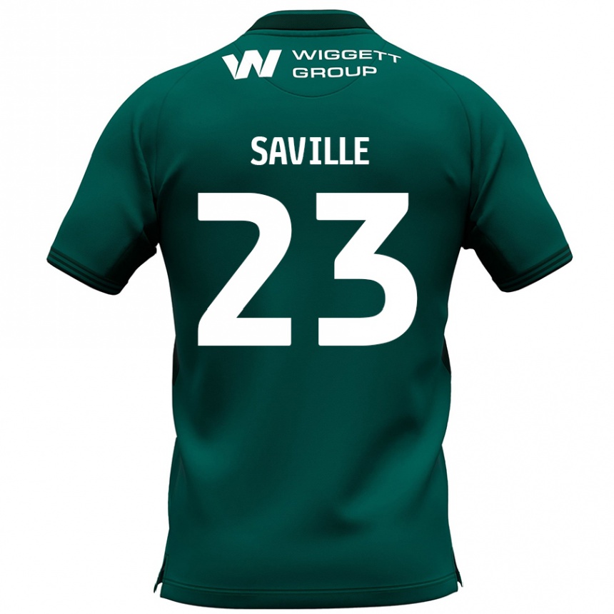 Férfi Labdarúgás George Saville #23 Zöld Idegenbeli Jersey 2024/25 Mez Póló Ing