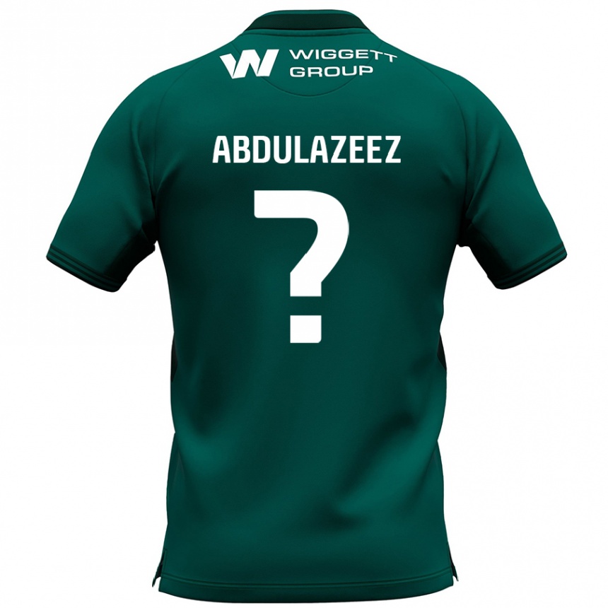 Férfi Labdarúgás Abdulahi Abdulazeez #0 Zöld Idegenbeli Jersey 2024/25 Mez Póló Ing