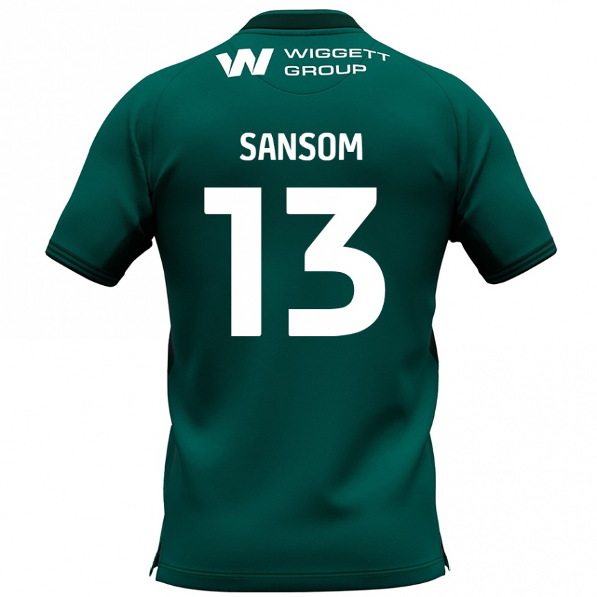 Férfi Labdarúgás Chloe Sansom #13 Zöld Idegenbeli Jersey 2024/25 Mez Póló Ing