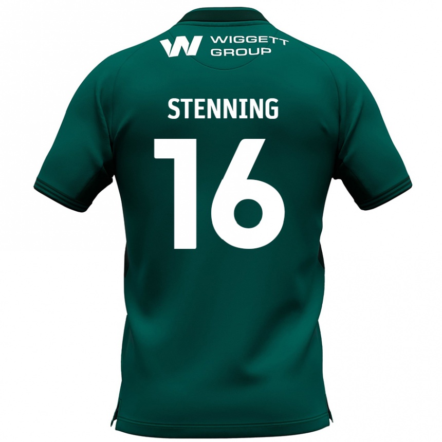 Férfi Labdarúgás Ellie Stenning #16 Zöld Idegenbeli Jersey 2024/25 Mez Póló Ing