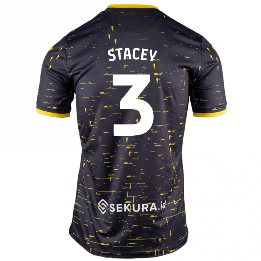 Férfi Labdarúgás Jack Stacey #3 Fekete Sárga Idegenbeli Jersey 2024/25 Mez Póló Ing