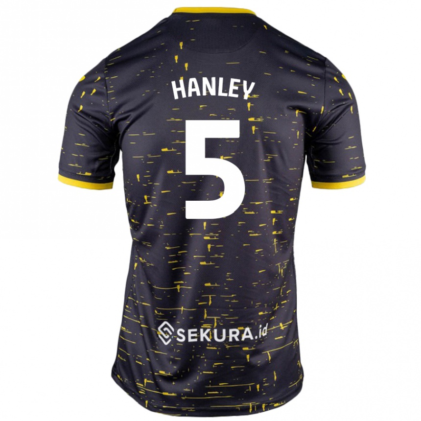 Férfi Labdarúgás Grant Hanley #5 Fekete Sárga Idegenbeli Jersey 2024/25 Mez Póló Ing