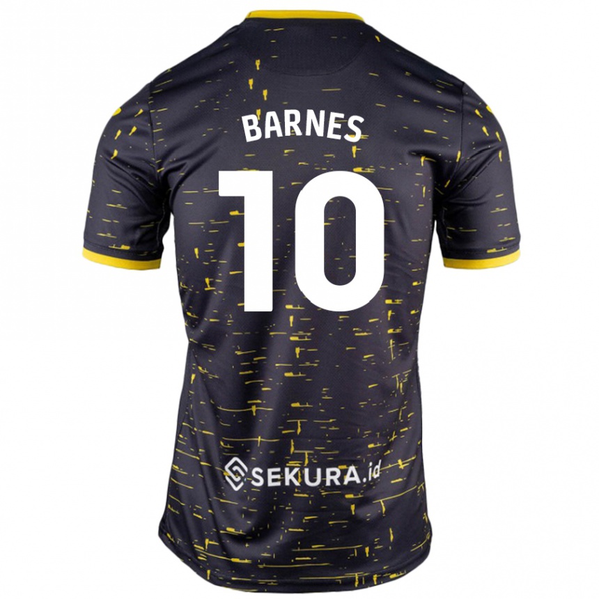 Férfi Labdarúgás Ashley Barnes #10 Fekete Sárga Idegenbeli Jersey 2024/25 Mez Póló Ing