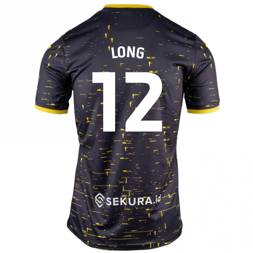 Férfi Labdarúgás George Long #12 Fekete Sárga Idegenbeli Jersey 2024/25 Mez Póló Ing