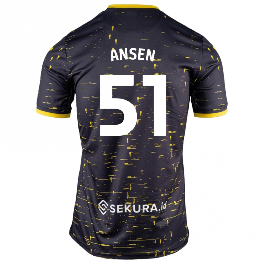 Férfi Labdarúgás Caleb Ansen #51 Fekete Sárga Idegenbeli Jersey 2024/25 Mez Póló Ing